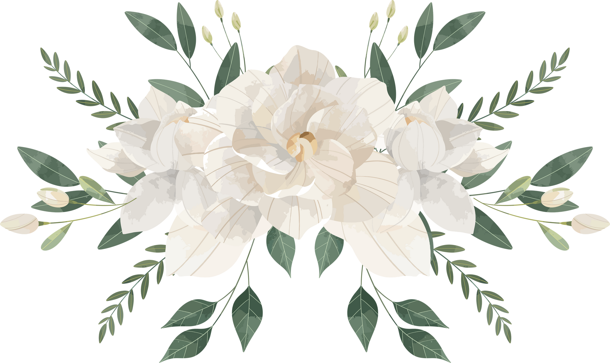 Cream Gardenia Wreath Flower